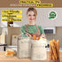 BATJA ZYQGH 2 Pack 100% 100% Reusable Bread Bag for Homemade Sourdough, XL Capacity, Keep Freshness, Portable sourdough