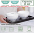 White 4.5in Small Ceramic Bowls, 12 OZ, Ice cream Bowls Set of 6 for Dessert, Rice, Jello, Pudding, Yogurt, Condiments, Microwave safe by AntoKueh