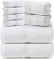 REDKISS Towels 8 Piece Luxury Bath Towel Set, 2 Bath Sheets (35x70