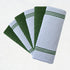 Infinitee Xclusives Premium Kitchen Towels, Pack of 6, 100% Cotton, 15 x 25 Inches Absorbent Dish Towels, Green Dish
