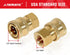YAMATIC Pressure Washer Adapter, 1/4 Inch Quick Connect Fittings, Solid Brass, 5000 PSI Coupler for Most Pressure