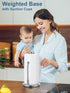 SMARTAKE Paper Towel Holder, Standing Weighted Base Non-Slip Dispenser with Spring Arm for Easy Tear