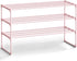 SONGMICS Shoe Rack, 3-Tier Shoe Organizer, Metal Storage Shelf, Upright or Upside