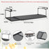 Expandable Under Cabinet Shelf, Extendable Under Shelf Storage with 6.5 Inches Long Clips for Pantry Cabinet, Laundry Room, Shoe Shelf. (Black, 1 Pack, 5.12" H x 8.26" D) by SHINEWON
