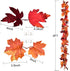 2 Pack Artificial Fall Maple Leaf Garland, Autumn Hanging Vines for Indoor Outdoor Wedding Thanksgiving Decor
