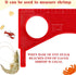 4 Kathfly Pcs Dungeness Crab Gauge Measure Clam Measuring Tool for Multi Shrimps Lobster Shellfish, Red