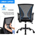 Black Office Chair Ergonomic Desk Chair, Mesh Computer Chair with Lumbar Support Armrest, Mid Back Rolling Swivel
