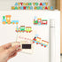 24 Set Train Party Favors, Train Birthday Party Supplies, Wood Trains Painting Crafts Kits, Magnets with Card