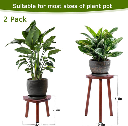 Eocogup Indoor,2 Pack Plant Stand Single Plant Tables Indoor,Planter Stand,Multi-purpose Plant Shelf for Living Room