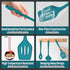 E-far 7-Piece Silicone Cooking Utensils Set - Blue Heat Resistant Nonstick Tools for Cookware
