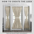 Elrene Home Fashions Colette Faux-Silk Side Door Window Panel - 28 in x 72 in, Ivory