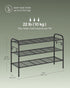 3-Tier 4 16 Closet, ULMR138B01 SONGMICS Shoe Rack, Shoe Organizer, Metal Shoe Shelf Storage with Side Hooks, Holds