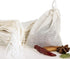 20 Pcs Muslin Drawstring Bags - Natural Unbleached Cotton for Straining Herbs, Coffee, Soup, Spice Bags - 6 x 4 Inches