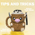 Vernargoo 2 Highland Cow Ice Cream Pint Holder with Handle, Leak-Proof Ice Cream Container with Spoons, Cute Animal