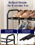 2-Tier Closet, 17.5"32.6" 9.1" 15.4", Kitsure Extendable Shoe Rack - Adjustable Metal Shoe Organizer, Sturdy