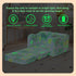 2-in-1 MeMoreCool Glowing Pastel Rainbow Kids Chair, Foldable Kids Couch and Kids Sofa for Playroom Nursery, Soft Foam