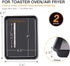 HONGBAKE 2 Pack 9.7X7.5" Toaster Oven Pans, 57% Thicker Nonstick Cookie Sheet Pan Set