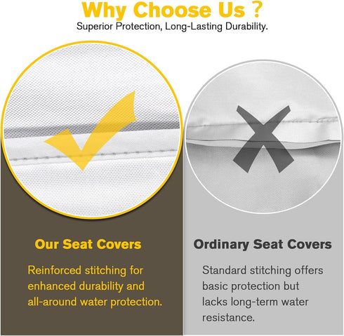 Fun Gift 420D Resistant(32.3'' 36.7'x 8.3')-Black Outdoor Folding Chair Covers, Oxford Cloth Zero Gravity Chair Covers