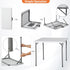 34inch ZENY Fold in Half Square Table, Portable Plastic Dining Card Table for Kitchen or Outdoor Party Wedding Event
