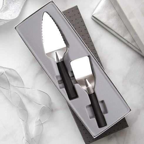RADA Cutlery 2-Piece Pie and Mini Dessert Server Set, Black Handle