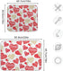 Red Gold Watercolor Hearts Love Dish Drying Mat 16x18 for Kitchen, Valentine's Day Love Flowers Dishes Pad Dish Drainer