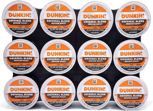 Adhesive Wall Mounted 12 Slot Coffee Pod Holder - Space Saving Organizer Rack Compatible with K Cups for Kitchen