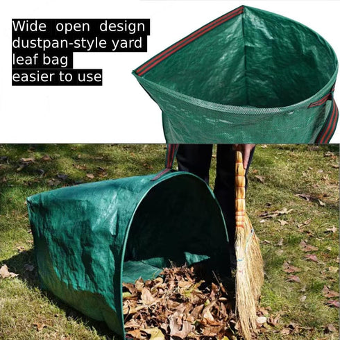 72 2-Pack Gallon Garden Bag for Debris, Yard Waste Bag with Large Dustpan-Style Opening, Includes Gardening Gloves |