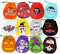 CCINEE 24pcs Drawstring Goody Bags - 12 Styles Halloween Treats Bags for Kids' Trick or Treat Party