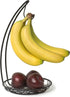 Spectrum Grid Banana Holder Stand Black Modern Metal Fruit Tree Hanger with