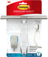 Command Bath Shower Caddy - Small Water-Resistant Adhesive, Satin Nickel, 1 lb Capacity, 1 Hook, 1 Squeegee
