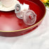 13 Inch Red Decorative Tray, Serving Tray with Handles, Round Decorative Tray for Coffee Table, Plastic Tray