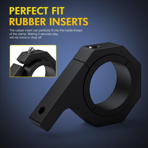 Nilight 2PCS Roll Bar Clamps Mounting Brackets, LED Light Mount Clamps Fit on 2.135" to 2.5” Bull Bars