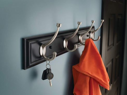 Liberty 129852 Four Hook 27-Inch Wide Coat and Hat Rail
