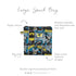Bumkins DC Comics Batman Reusable Sandwich and Snack Bags, Washable Fabric, Waterproof Cloth Zip Bag, Large