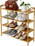 4 Tier Bamboo Shoe Rack, Free Standing Shoe Racks, Shoes Rack Organizer,