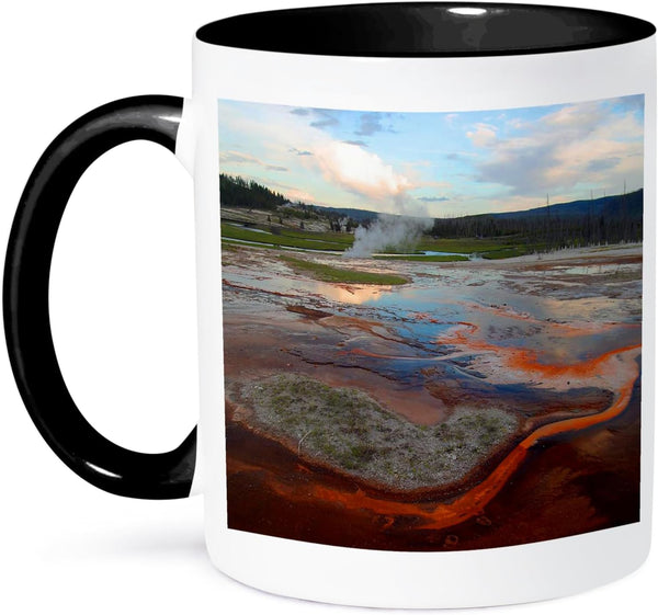 3dRose Multicolor Biscuit Basin Yellowstone National Park Mug, 11 oz