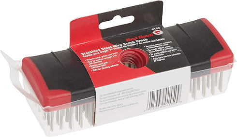 Red Devil 4166 7-Inch Stainless Steel Scrub Brush with Soft Grip