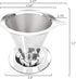 Pour Over Coffee Dripper, Reusable Paperless Coffee Filter for Single Cup Brew, Stainless Steel Cone Filter