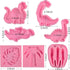 Dinosaur Fondant Silicone Chocolate Molds (7Pcs), Kid's Cartoon Dino Claws Clay Mold for Cake Decorating, Sugar Crafts