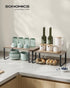 Set 2 Counter UKCS200X02 SONGMICS Cabinet Organizer Shelf, of Kitchen Shelves, Kitchen Storage, Spice Rack, Stackable