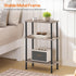 3-Tier BG246BZ01 HOOBRO Narrow Side Table, Slim End Table No Tools Needed, Twist-On Assembly, Skinny Nightstand Sofa