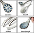 Ceramic Soup Spoons Set of 6, Long Handle Japanese Ramen Spoon for Dumpling, Noodles, Miso, Chinese Wonton