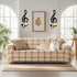 Set 2 (2, Candle Sconces of Wall Musical Note Sconces Decor Wall Mounted Metal Candle Holders with Foldable Tray