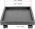 2 Pack 11.8 Inch JOIKIT Square Plant Caddy with Wheels, Heavy Duty Rolling Plant Stand, Wheeled Planter Saucer Tray