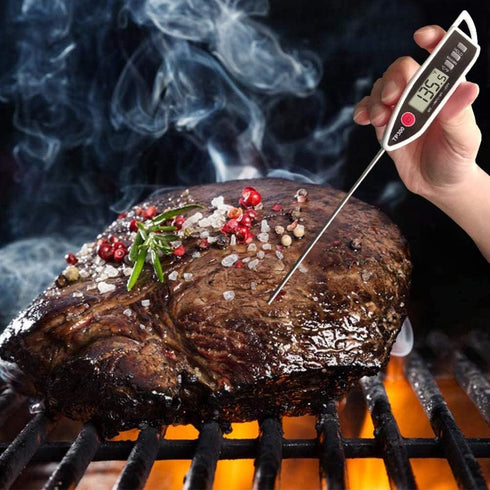Meat Food Thermometer, Digital Instant Read Cooking Kitchen BBQ Grill Thermometer for Liquids, Pork, Baking