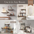 Brown,Set 3) BAYKA Floating Shelves for Wall, Book Shelf for Bedroom, Wall Decor Shelves for Living Room Kitchen, Wood