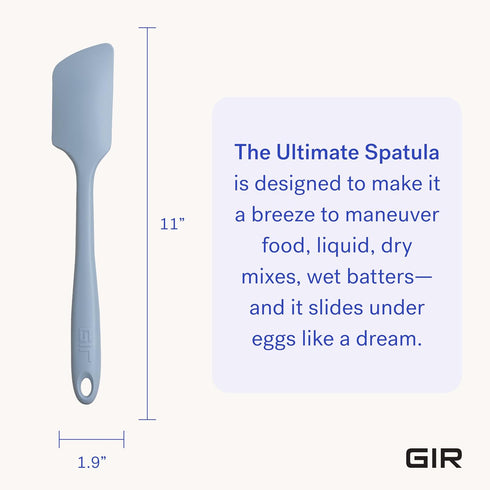 GIR: Get It Right Silicone Spatula for Cooking - 11-Inch Slate, Heat-Resistant Nonstick Kitchen Tool