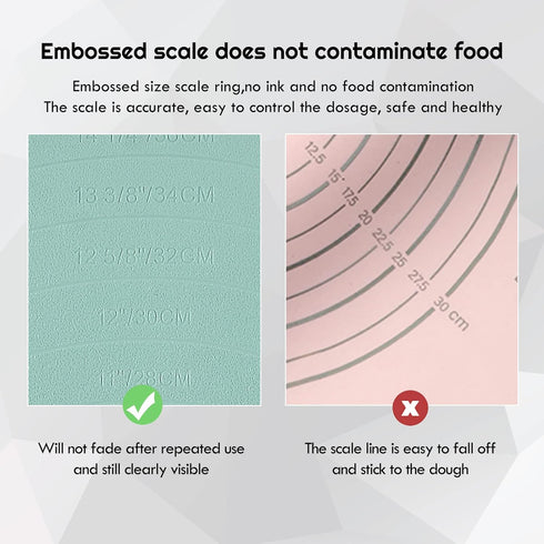 Extra Large Kitchen Silicone Pad, 23.6''x15.7'' Macaron Baking Mat, Thick Heat Resistant Non-Slip