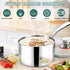 TeamFar 3qt Saucepan with Lid, Stainless Steel Tri-ply Small Cooking Pot, Ergonomic Handle for Induction/Gas/Electric