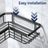 12 3-Pack YASONIC Corner Adhesive Shower Caddy, with Soap Holder and Hooks, Rustproof Stainless Steel Bathroom